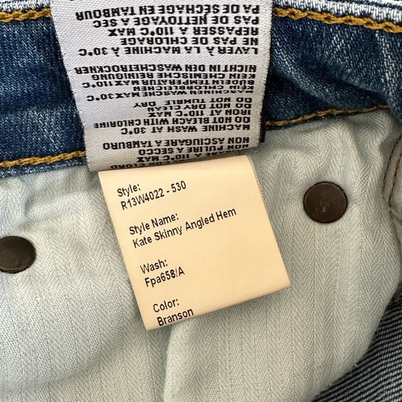 R13 Kate Skinny Angled Hem Jeans Size 27 - Picture 13 of 14